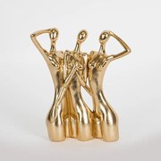 Διακοσμητική Φιγούρα Γυναίκές 752-27079 16,5x5,5x19cm Gold Estheti Home Πολυρεσίνη