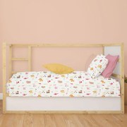 Σεντόνι Κούνιας Με Λάστιχο (70x140+15) Dimcol Animals 571 White - Pink