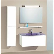 Pro Bagno  Σετ Έπιπλα Μπάνιου 2τμχ. Πάγκος με Κρυστάλλινο Νιπτήρα &amp; Καθρέπτη Με Φως 90x46x42cm Pro Bagno Elegant Bάτης 906Β-905Κ Με Επιλογή Χρώματος BEST-8080601