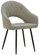 Πολυθρόνα Macie pakoworld ύφασμα antique γκρι-μαύρο 58x50x85εκ