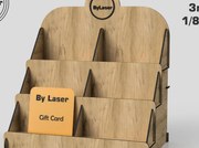 Intra απο ξύλο plywood 3mm-4mm πάχος Βάση οθόνης 3 επιπέδων για αποκοπής με λέιζερ Δίασταση 15x15 cm INTRAFABR-99394271