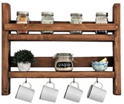 Ραφιέρα τοίχου Drigo καρυδί 45x10x34εκ 45x10x34 εκ.