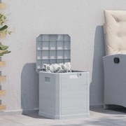 vidaXL Μπαούλο Αποθήκευσης Κήπου Ανοιχτό Γκρι 90 Λίτρα