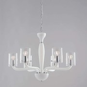 Φωτιστικό Οροφής Aurora I-AURORA-6 BCO 6xE14 Φ68cm 190cm White Luce Ambiente Design Γυαλί