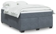 ΚΡΕΒΑΤΙ BOXSPRING ΜΕ ΣΤΡΩΜΑ ΣΚΟΥΡΟ ΓΚΡΙ 160X200 ΕΚ. ΒΕΛΟΥΔΙΝΟ 3285294