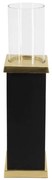 Κηροπήγιο Goldy LB78275-DS 11,4x11,4x40,6cm Black-Gold Artekko Ξύλο