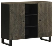 Σκευοθήκη μαύρο 90x33x75 cm μασίφ ξύλο Μάνγκο 4017712