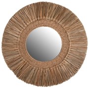 Καθρέπτης Τοίχου HM7831 Φ70cm Με Πλαίσιο Mendong Natural Grass