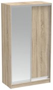 Intrahome Ντουλάπα δίφυλλη συρόμενη με καθρέφτη Korredor Intrahome σε sonoma απόχρωση 120x60x220εκ | SKU: INTRAPA-472111158