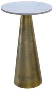 Τραπεζάκι Βοηθητικό Cono 04-0887 Φ29x43cm Antique Brass-White