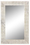 Τοίχο καθρέφτη DKD Home Decor Φυσικό Λευκό Ξύλο από Μάνγκο (76,5 x 3 x 122 cm)