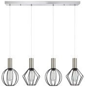 Φωτιστικό Οροφής Πολύφωτο Homelighting Adept Flex 77-8922 Nickel