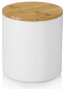 Δοχείο Αποθήκευσης Cady 15280 Φ12x15cm/1,2Lt White-Natural Kela Bamboo,Ceramic