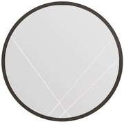 Καθρέπτης Τοίχου Gabel 116SAM1145 Φ60cm Black Hanah Home Mdf