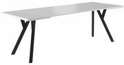 MERLIN TABLE WHITE MAT / BLACK 90(240)X90 DIOMMI MERLINBMC90 DIOMMI-80-2119