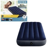 Φουσκωτό στρώμα ύπνου μονό Intex με βελούδινη επένδυση, 76 x 191 x 25 cm