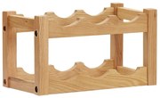 vidaXL Κάβα Κρασιών για 6 Φιάλες 37x21x21 εκ. από Μασίφ Ξύλο Δρυός