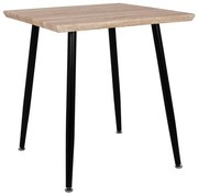 Τραπέζι Τραπεζαρίας PALOMA 70 Sonoma με Μαύρα πόδια 70x70x76,5 εκ. 70x70x76.5 εκ.
