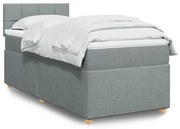 ΚΡΕΒΑΤΙ BOXSPRING ΜΕ ΣΤΡΩΜΑ ΑΝΟΙΧΤΟ ΓΚΡΙ 90X190 ΕΚ. ΥΦΑΣΜΑΤΙΝΟ 3288835