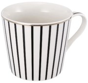 Artekko Artekko Iqorser Κούπα Πορσελάνης Bone China σε Λευκό με Μαύρο (13.5x9.5x9)cm 1347A-DS