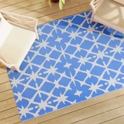 Χαλί εξωτερικού χώρου ARAKIL Μπλε και λευκό 140x200 cm PP 317028
