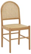 Καρέκλα Alessia pakoworld ξύλο οξιάς-rattan φυσικό 43x40x89εκ - 263-000010