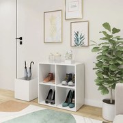 Παπουτσοθήκη Χολ Λευκή 105 x 35,5 x 70 εκ. από Επεξ. Ξύλο 808251