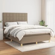 ΚΡΕΒΑΤΙ BOXSPRING ΜΕ ΣΤΡΩΜΑ TAUPE 140X200 ΕΚ. ΥΦΑΣΜΑΤΙΝΟ 3142341