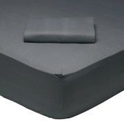 Σεντόνι King Size Με Λάστιχο (180x200+35)Das Home Best Line Γκρι