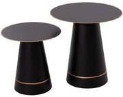 Τραπεζάκια Βοηθητικά Balli (Σετ 2Τμχ) HM9996 Φ50/40cm Black
