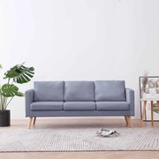 vidaXL Καναπές Τριθέσιος Ανοιχτό Γκρι Υφασμάτινος