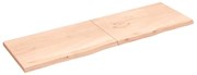 vidaXL Ράφι Τοίχου 200x60x(2-4) εκ. από Ακατέργαστο Μασίφ Ξύλο Δρυός
