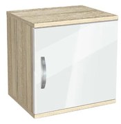 Κομοδίνο, AVA 1, Σονόμα/Λευκό γυαλιστερο΄ 39x40x50, Genomax Genom1219921933
