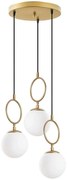 Φωτιστικό Οροφής Ring 942FLG1654 45x45x185cm 3xE14 40W Gold-White Opviq