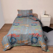 Κουβερλί Παιδικό 860 Blue Viopros Ημίδιπλο 180x240cm Βαμβάκι-Πολυέστερ