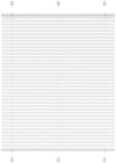 vidaXL Πλισέ περσίδα Λευκό 105x150 cm Πλάτος υφάσματος 104,4 cm