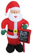 "INFLATABLE SANTA" 4 LED ΛΑΜΠ.ΑΝΤΑΠ.(12V),CW,ΣΤΑΘ. IP44, Η180CM, 2M ΠΡΑΣ. ΚΑΛ. ΤΡΟΦ. ACA X0742438