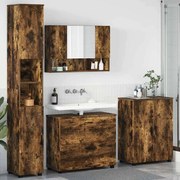 vidaXL Σετ Επίπλων Μπάνιου 4 pcs Καπνιστή δρυς 30 x 35 x 192 εκ.