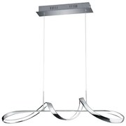 Φωτιστικό Κρεμαστό Led 37w 4500lm 4000K Ράγα 46cm Ασημί Trio RL Perugia R37091106