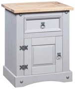 vidaXL Κομοδίνο Μεξικάνικο Στιλ Corona Γκρι 53 x 39 x 67εκ Ξύλο Πεύκου