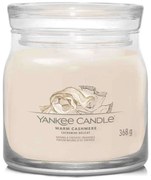 Αρωματικό Κερί Signature Warm Cashmere Medium 1701390E 9,3x11,4cm White Yankee Candle