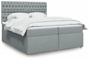 ΚΡΕΒΑΤΙ BOXSPRING ΜΕ ΣΤΡΩΜΑ ΑΝΟΙΧΤΟ ΓΚΡΙ 200X200 ΕΚ. ΥΦΑΣΜΑΤΙΝΟ 3291394