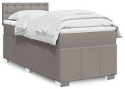 ΚΡΕΒΑΤΙ BOXSPRING ΜΕ ΣΤΡΩΜΑ TAUPE 100 X 200 ΕΚ. ΥΦΑΣΜΑΤΙΝΟ 3289297