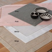Σουπλά Liana (Σετ 2τμχ) Grey Palamaiki 35x45cm Bamboo-Πολυέστερ