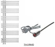 Thermo VIVO Θερμαινόμενη πετσετοκρεμάστρα από ανοξείδωτο χάλυβα με ηλεκτρική λειτουργία, 119x50cm Inox Brushed