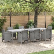 vidaXL Τραπέζι Κήπου Ανοιχτό Γκρι 300x100x73 cm Πολυ Ρατάν