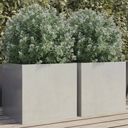 vidaXL Ζαρντινιέρες 2 τεμ. Ασημί 42x40x39 εκ από Ανοξείδωτο Ατσάλι