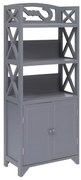 vidaXL Ντουλάπι Μπάνιου Γκρι 46x24x116 εκ. από Ξύλο Παυλώνιας
