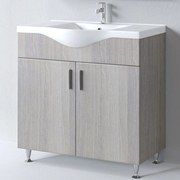 Έπιπλο Μπάνιου Πάγκος Με Νιπτήρα Siena 90 S3BSI090HN0 90x34x83/90x46cm Grey-White Πορσελάνη,Μελαμίνη