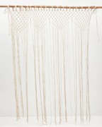 Βαμβακερή Πλεκτή Χειροποίητη Macrame Natural Κουρτίνα Briar 200x240cm Φαρδύ Φύλλο (200x240cm) Natural